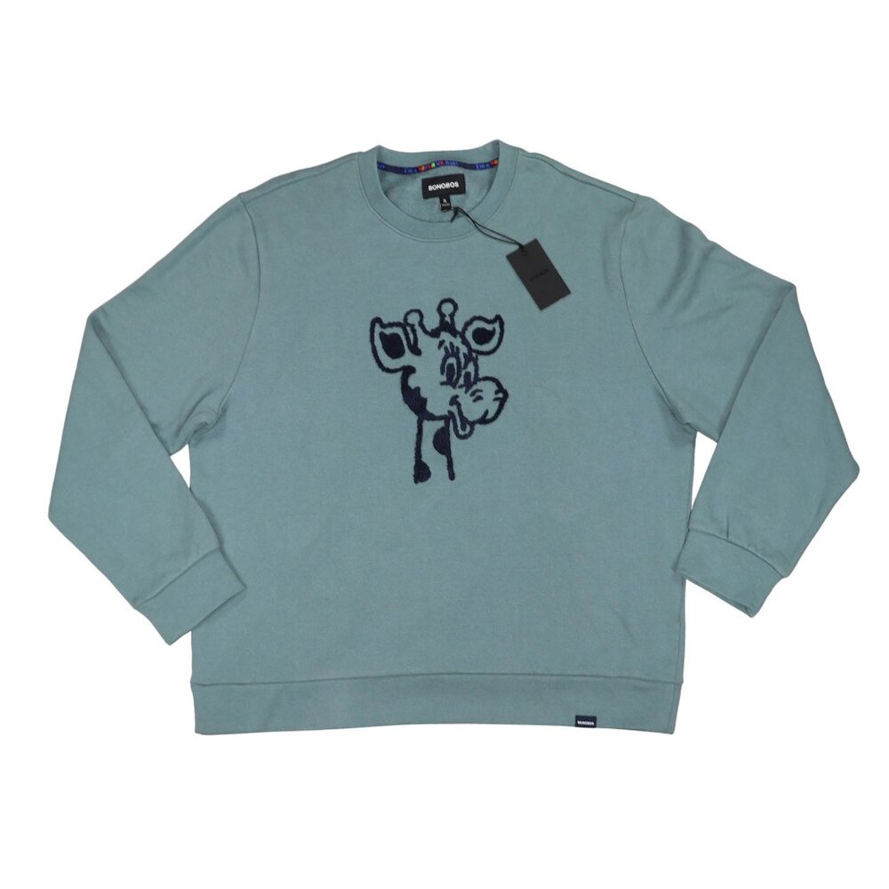 Bonobos x Toys R Us Geoffrey Crew Neck Long Sleeve Solid Men's Sweatshirt NWT